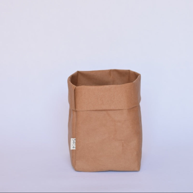 Medium washable paper baskets in cognac – Gaita Lab