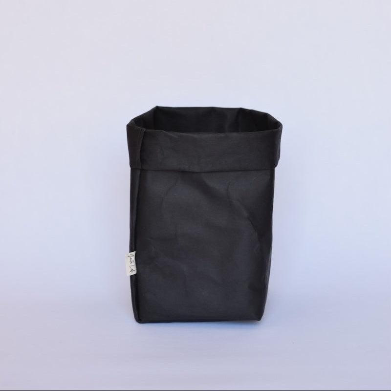 Medium washable paper baskets in black charcoal – Gaita Lab